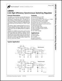 LM2655MTCX-3.3 datasheet: 2.5A High Efficiency Synchronous Switching Regulator LM2655MTCX-3.3