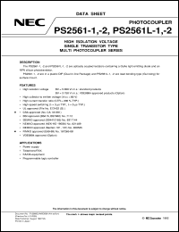 PS2561-1 datasheet: Photo coupler PS2561-1