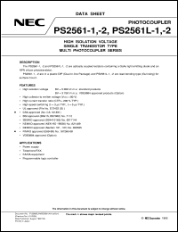 PS2561L-2 datasheet: Photo coupler PS2561L-2