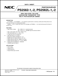 PS2562-2 datasheet: Photo Coupler PS2562-2