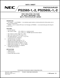 PS2565L1-1-V datasheet: AC-input multi-photocoupler PS2565L1-1-V