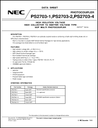 PS2703-4 datasheet: Shade type multi photo coupler PS2703-4