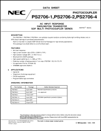 PS2706-4 datasheet: Shade type multi photo coupler PS2706-4