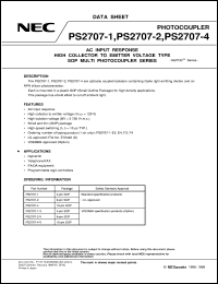 PS2707-1-F4 datasheet: Shade type multi photo coupler PS2707-1-F4