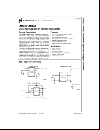 LM2663MX datasheet: Switched Capacitor Voltage Converter LM2663MX