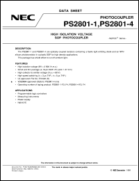 PS2801-4 datasheet: Small-size SOP photo coupler PS2801-4