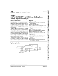 LM2670S-ADJ datasheet: SIMPLE SWITCHER High Efficiency 3A Step-Down Voltage Regulator with Sync LM2670S-ADJ