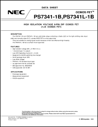 PS7341-1B datasheet: High dielectric strength voltage optical MOS FET PS7341-1B