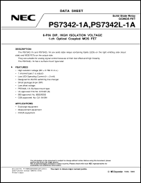 PS7342L-1A datasheet: 400V, 170mA, High dielectric strength voltage PS7342L-1A