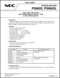 PS8602L1 datasheet: High-speed analog output photocoupler PS8602L1