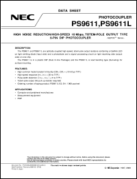 PS9611L-E4 datasheet: High speed and noise prevention photocoupler PS9611L-E4