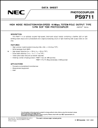 PS9711-E3 datasheet: High speed and noise prevention photocoupler PS9711-E3