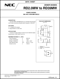 RD2.2MW datasheet: 200mW Dual type Zener Diode(SC-59) RD2.2MW