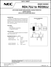 RD20UJ datasheet: 150 mW planar type 2-pin ultra-small mini-mold RD20UJ