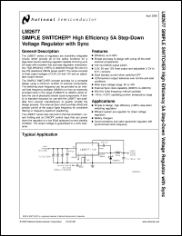 LM2677S-3.3 datasheet: SIMPLE SWITCHER High Efficiency 5A Step-Down Voltage Regulator with Sync LM2677S-3.3