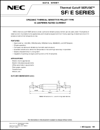 SF152E datasheet: Organic thermal sensitive pellet type,10A rated current SF152E