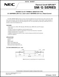 SM130G0 datasheet: Fusible alloy thermal pellet type,0.5A rated current SM130G0