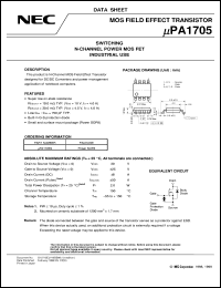 UPA1705G-E1 datasheet: Power MOSFET UPA1705G-E1