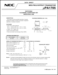 UPA1705G-E2 datasheet: Power MOSFET UPA1705G-E2