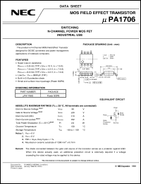 UPA1706G-E1 datasheet: Nch enhancement type power MOS FET UPA1706G-E1