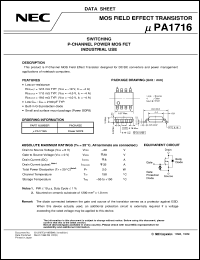 UPA1716G-E1 datasheet: Pch enhancement type power MOS FET UPA1716G-E1
