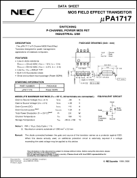 UPA1717G-E1 datasheet: P-channel enhancement type power MOS FET UPA1717G-E1