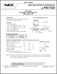 UPA1723G-E1 datasheet: N-channel enhancement type power MOS FET UPA1723G-E1
