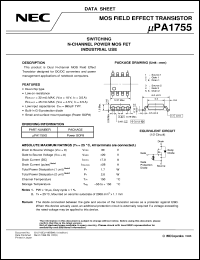 UPA1755G-E1 datasheet: Nch enhancement type power MOS FET(Dual type) UPA1755G-E1