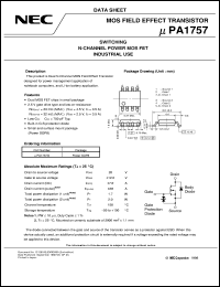 UPA1757G-E1 datasheet: Dual type N-channel enhanced power MOS FET UPA1757G-E1