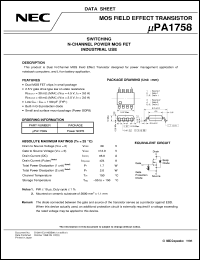 UPA1758G-E1 datasheet: Dual type N-channel enhanced power MOS FET UPA1758G-E1