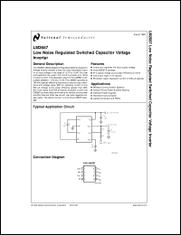 LM2687MMX datasheet: Low Noise Regulated Switched Capacitor Voltage Inverter LM2687MMX
