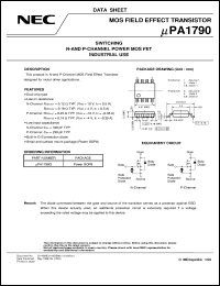 UPA1790G datasheet: Nch + Pch power MOS FET 8-pin SOP complementary 60V UPA1790G