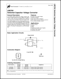 LM2765M6 datasheet: Switched Capacitor Voltage Converter LM2765M6