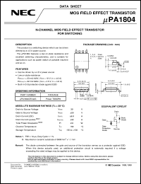 UPA1804GR-9JG-E2 datasheet: Nch enhancement type MOS FET UPA1804GR-9JG-E2