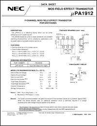 UPA1912TE-T1 datasheet: Pch enhancement type MOS FET UPA1912TE-T1