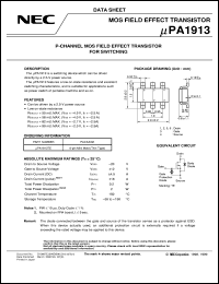 UPA1913TE-T2 datasheet: Pch enhancement type MOS FET UPA1913TE-T2