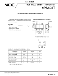 UPA502T-T1 datasheet: Silicon transistor UPA502T-T1