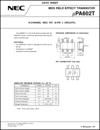 UPA602T datasheet: MOS type field effect transistor UPA602T