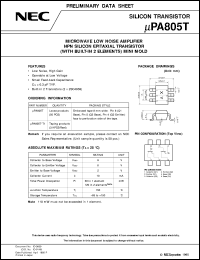 UPA805T datasheet: 6-pin small MM high-frequency double transistor UPA805T