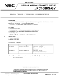 UPC1686GV-E1 datasheet: Bipolar analog integrated circuit UPC1686GV-E1