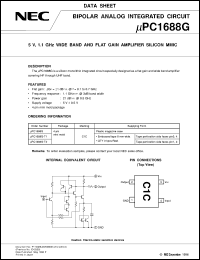 UPC1688G-T2 datasheet: General-purpose high frequency wideband amplifier UPC1688G-T2