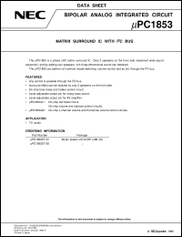 UPC1853CT-01 datasheet: Matrix surround decoder UPC1853CT-01