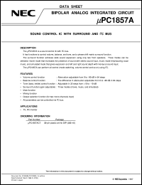 UPC1857ACT datasheet: Sound control IC with surround function(I2C bus compatible) UPC1857ACT