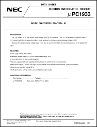 UPC1933GR datasheet: DC/DC converter UPC1933GR