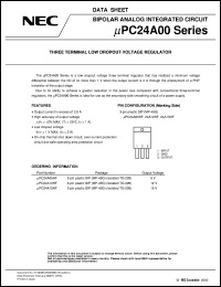 UPC24A12HF datasheet: Low saturation voltage three-terminal regulator UPC24A12HF