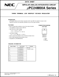 UPC24M05AHF datasheet: 500mA-output low saturation three-terminal regulator UPC24M05AHF