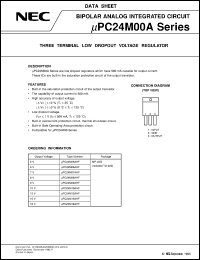 UPC24M10AHF datasheet: 500mA-output low saturation three-terminal regulator UPC24M10AHF