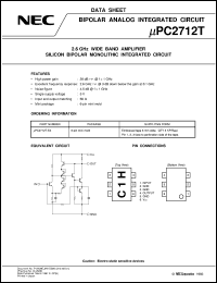 UPC2712T datasheet: Super small-size low-noise high-freq. wide-band amp. UPC2712T