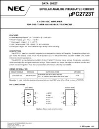 UPD2723T-E3 datasheet: Wideband AGC amplifier for BS tuner, mobile communication UPD2723T-E3