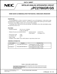 UPC2766GS datasheet: 1 GHz QPSK demodulator UPC2766GS